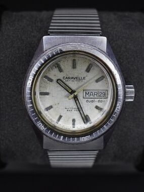 Vintage Caravelle Bulova Automatic 666 Feet Devil Diver Mens Watch 1980’s